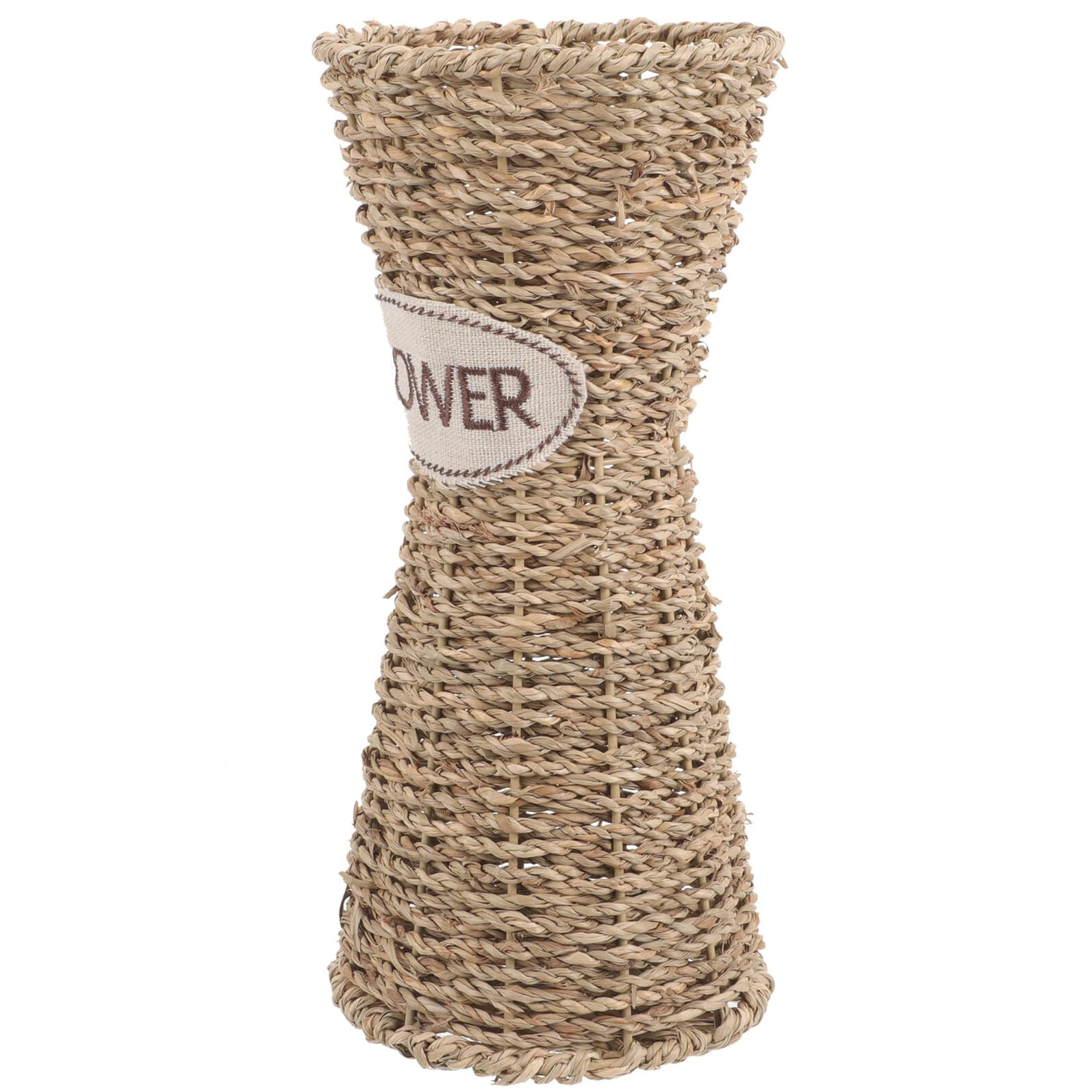 Vase rotin pour fleurs séchées, contenant décoratif tressé léger et rustique