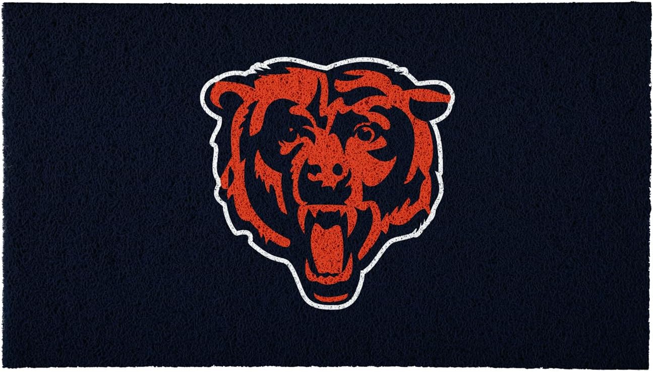 Team Sports America NFL Chicago Bears Sports Doormat | Indoor Outdoor Entrance | 28 x 16 Inches | Non-Slip Front Door Mats | Official Licensed | Sports Fans Entryway Welcome Rug