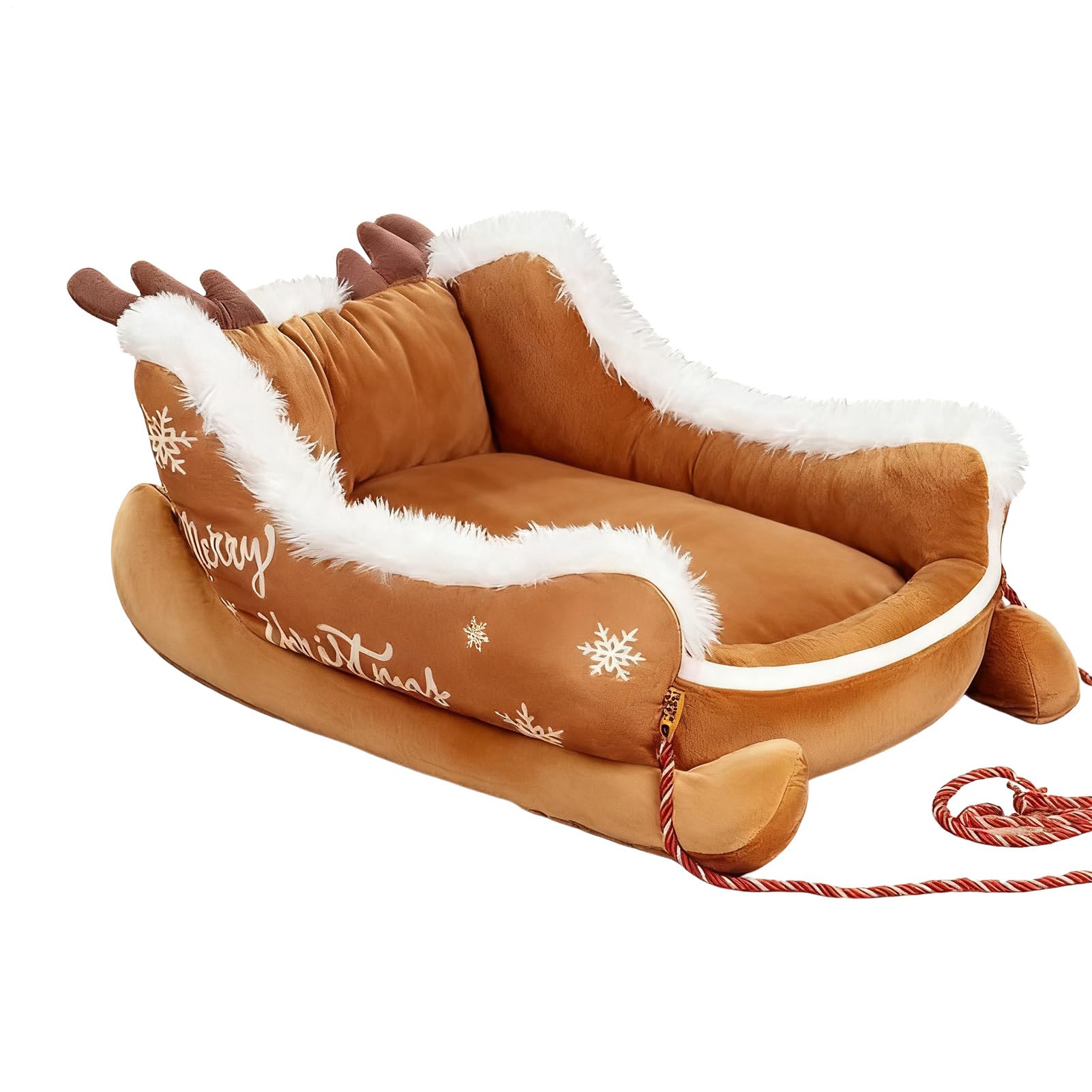 Lit pour chien lavable avec corde de traction pour l'intérieur et extérieur