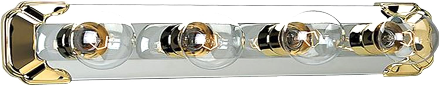 Progress Lighting P3377-15 Polished Chrome/Polished Brass Prescott Traditional/Classic Four Light