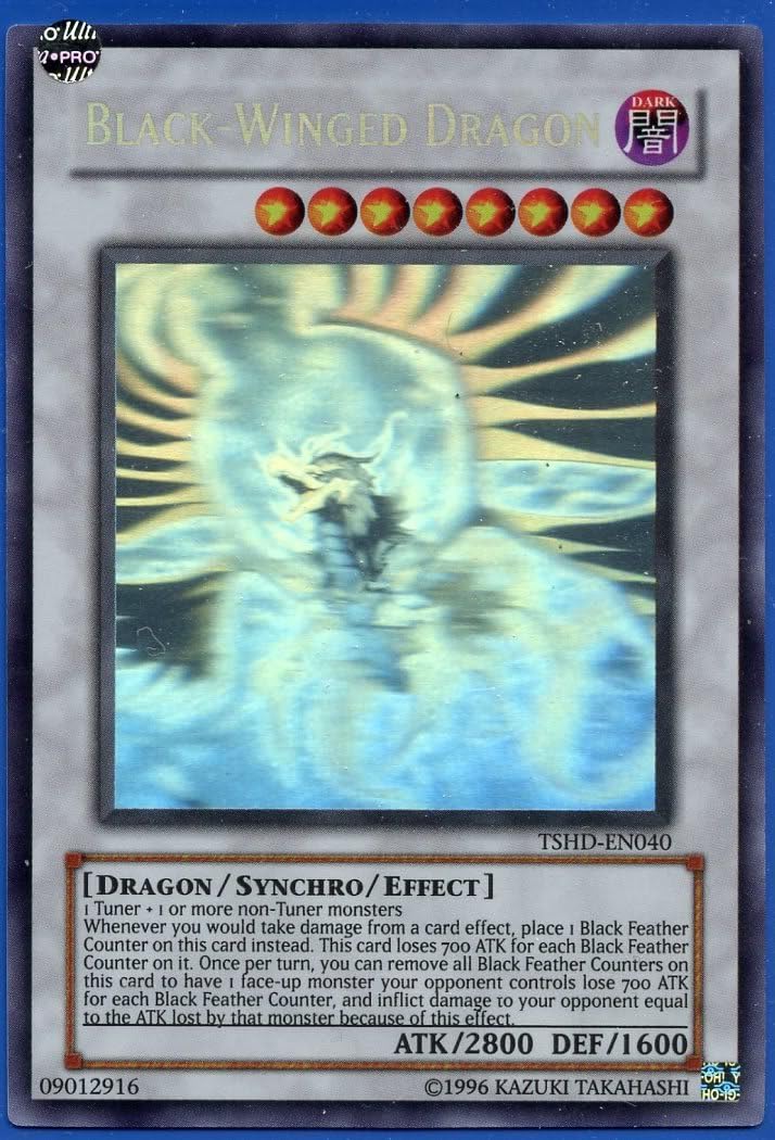 Yu-Gi-Oh! - Black-Winged Dragon (TSHD-EN040) - The Shining Darkness - Unlimited Edition - Ghost Rare