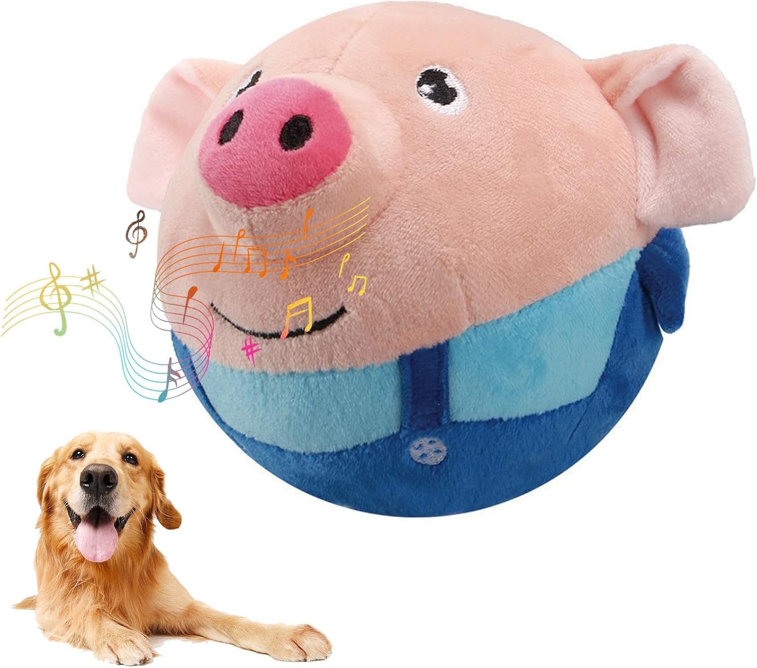 N Nexoria Moving Dog Ball, Active Moving Pet Plush Toy Moving Pet Plush