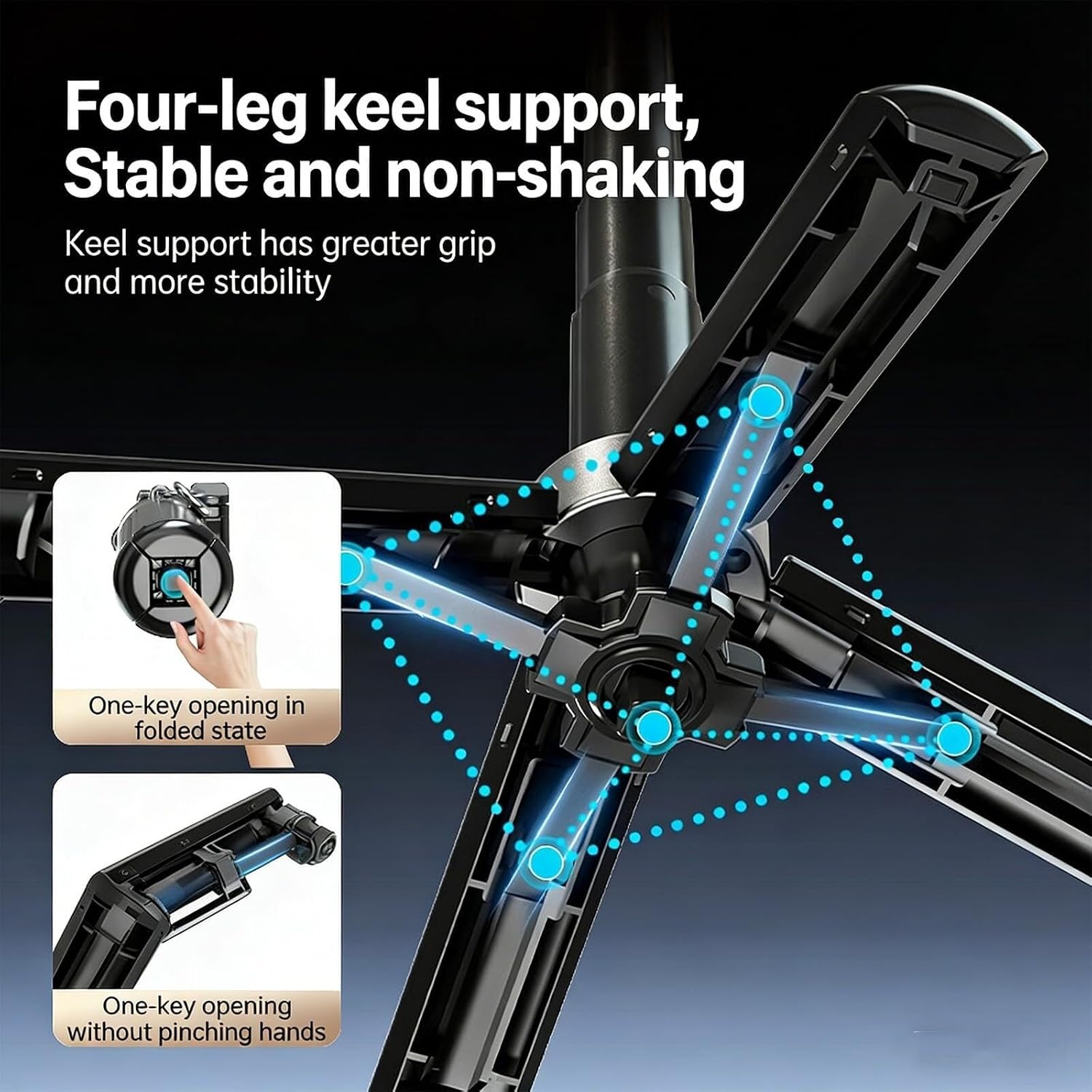 Magnetic Pocket Selfie Stick, Professional Extendable Smartphone Tripod, Four-Section Height Adjustable Stand, with Interface and Bluetooth Remote Control, for Stable Phone Photo Taking(2Pcs-Clip)