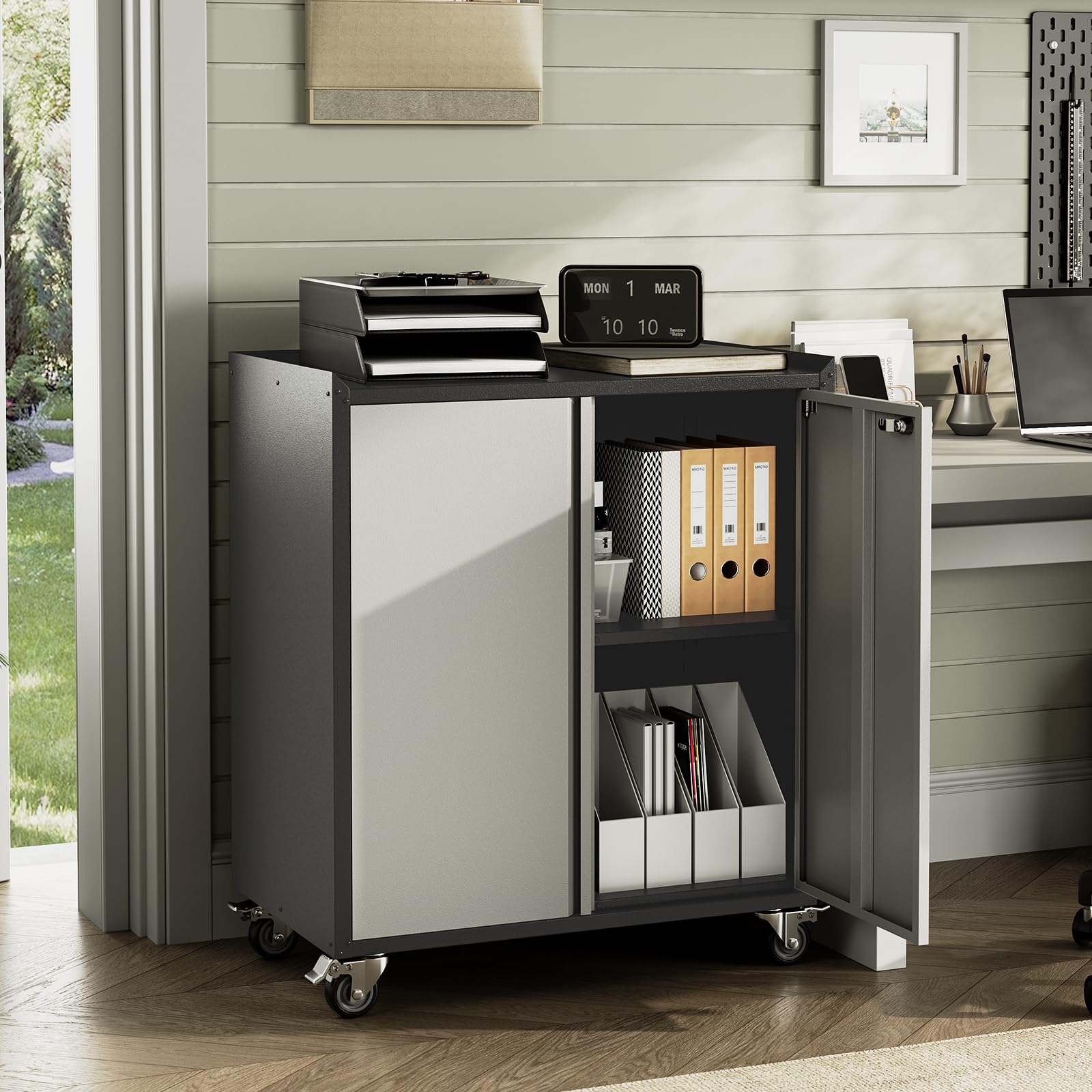 Locking Metal Cabinet with Door, 35.43