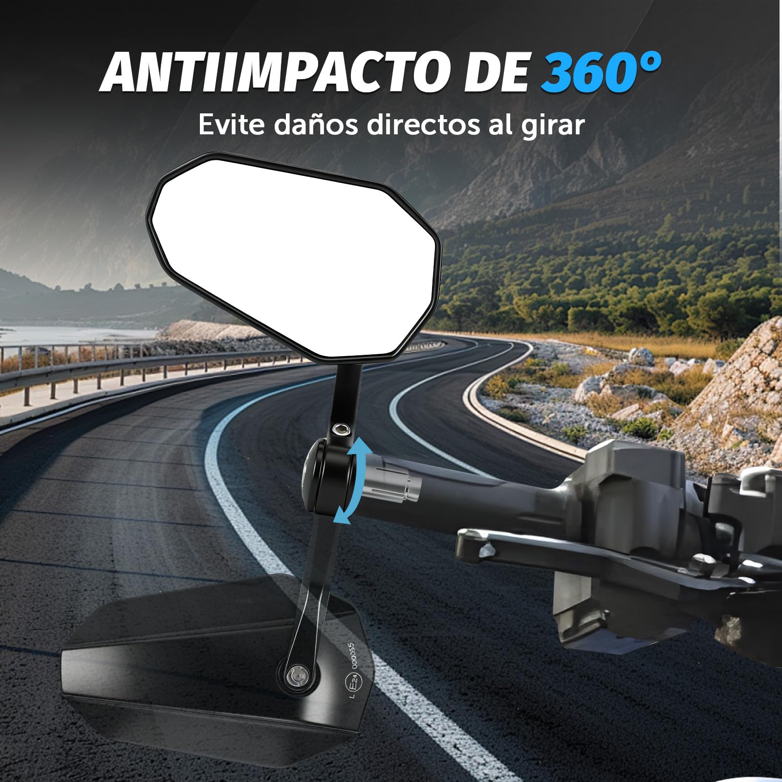 retrovisores Moto homologados Espejos Moto Espejos retrovisores Moto Universales para Motocicleta Scooter