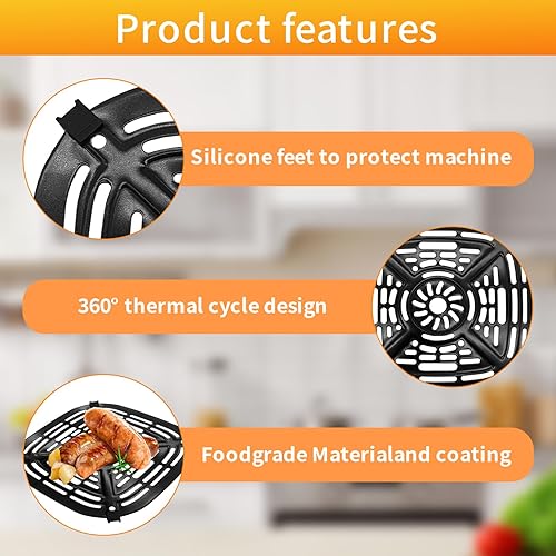 Miniatura 4 de Piezas de repuesto para freidora de aire Ninja Crispi FN101GY, accesorios para freidora de aire, placa de parrilla con parachoques de goma