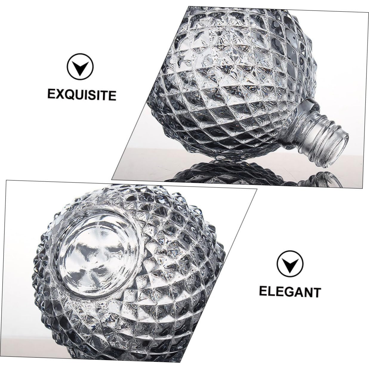 Zerodeko 3 Stück Teiliges Vintage Parfümflaschen mit Airbag Nachfüllbare Glas Sprühflaschen Transparent Elegante Reisezerstäuber für Parfum Lotion und Ätherische Öle Zufällige Farbe