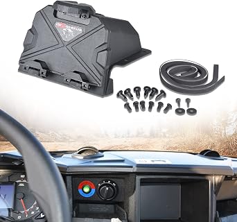 UTV Device Phone Holder, Electronic Tablet Mobile GPS Holder Mount with Storage Box Organizer Tray for Polaris General 1000 / General 4 1000 2016-2023 Accessories Black