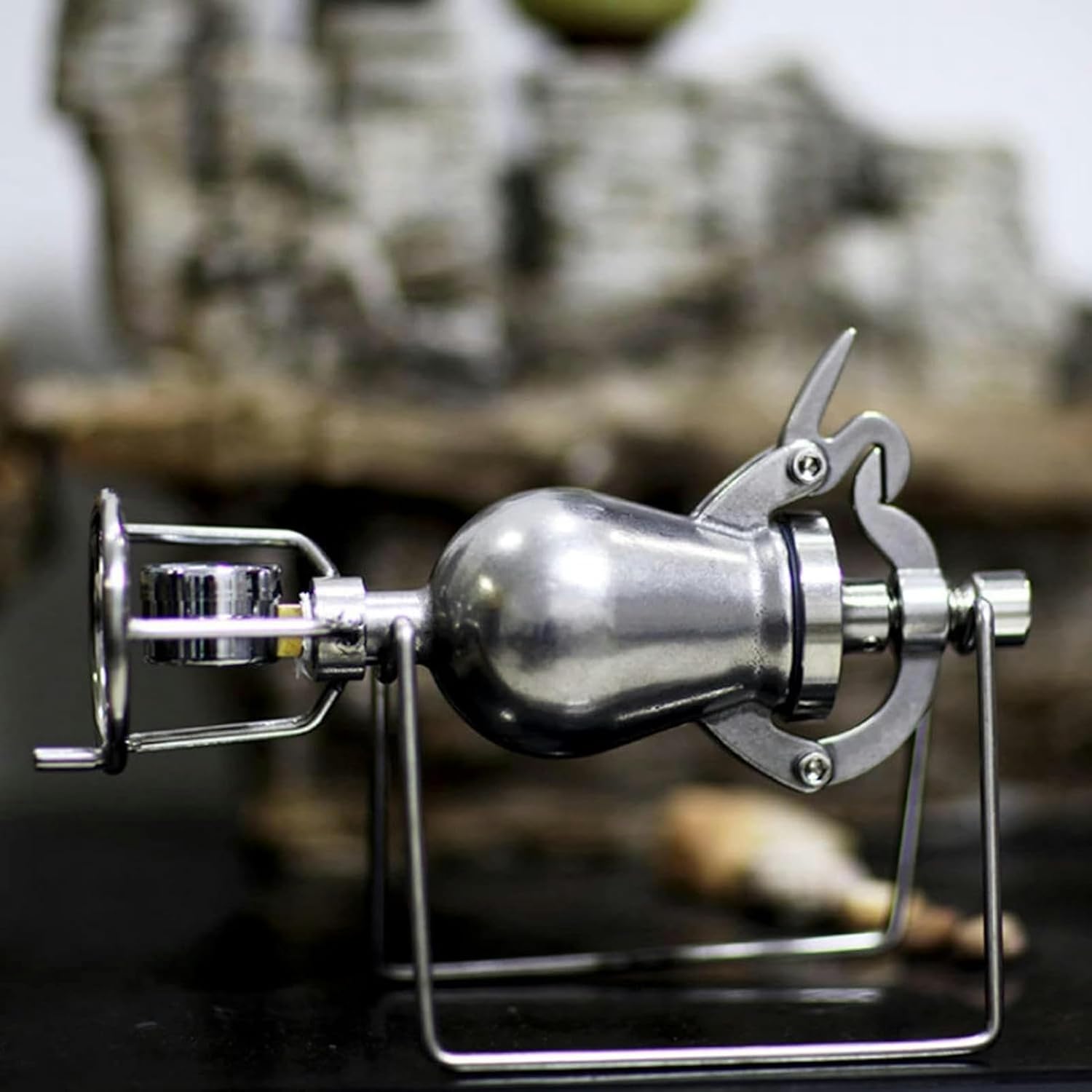 FLTRGO 100ml Hand Popcorn Maker,Mini Chinese Traditional Retro Popcorn Maker Decoration Mini Vintage Popcorn Machine