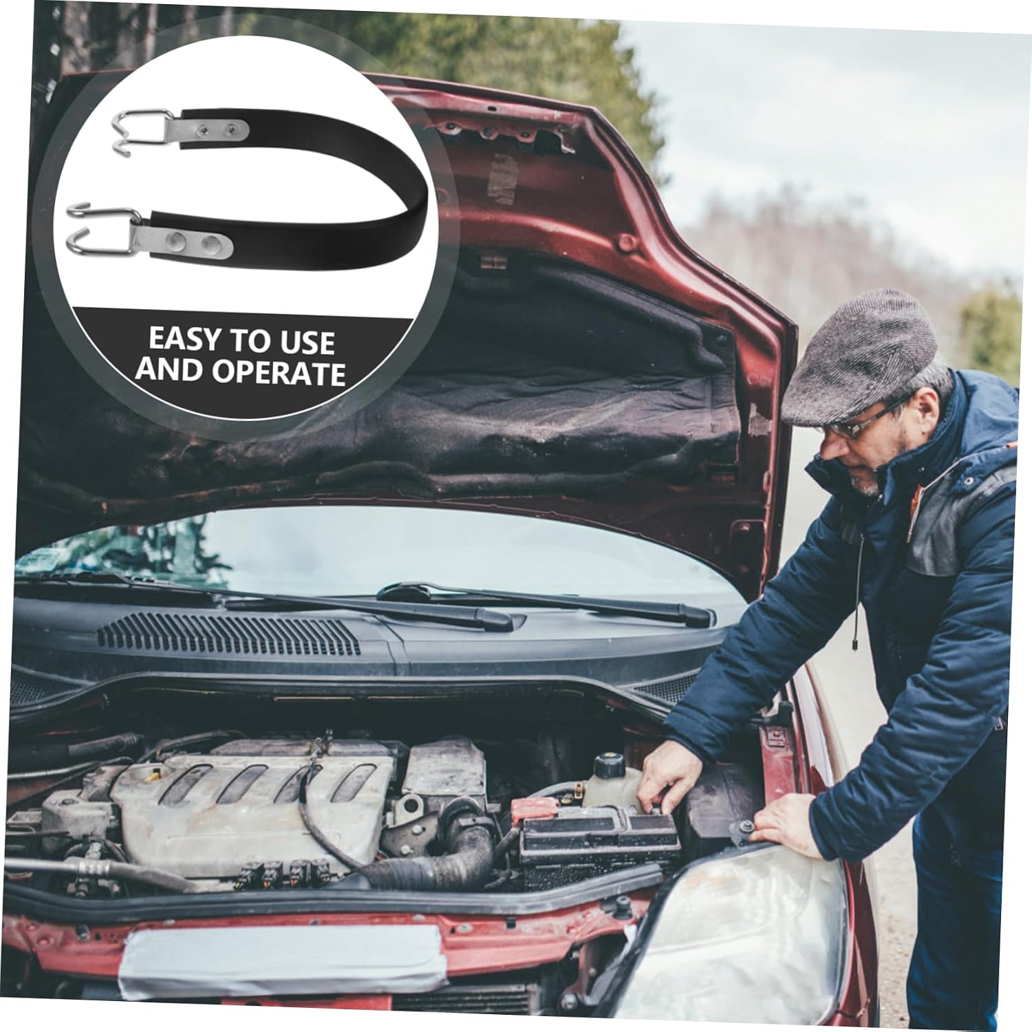 Car Battery Carrier Strap Heavy Duty Battery Lifting Tool for Rv Camping