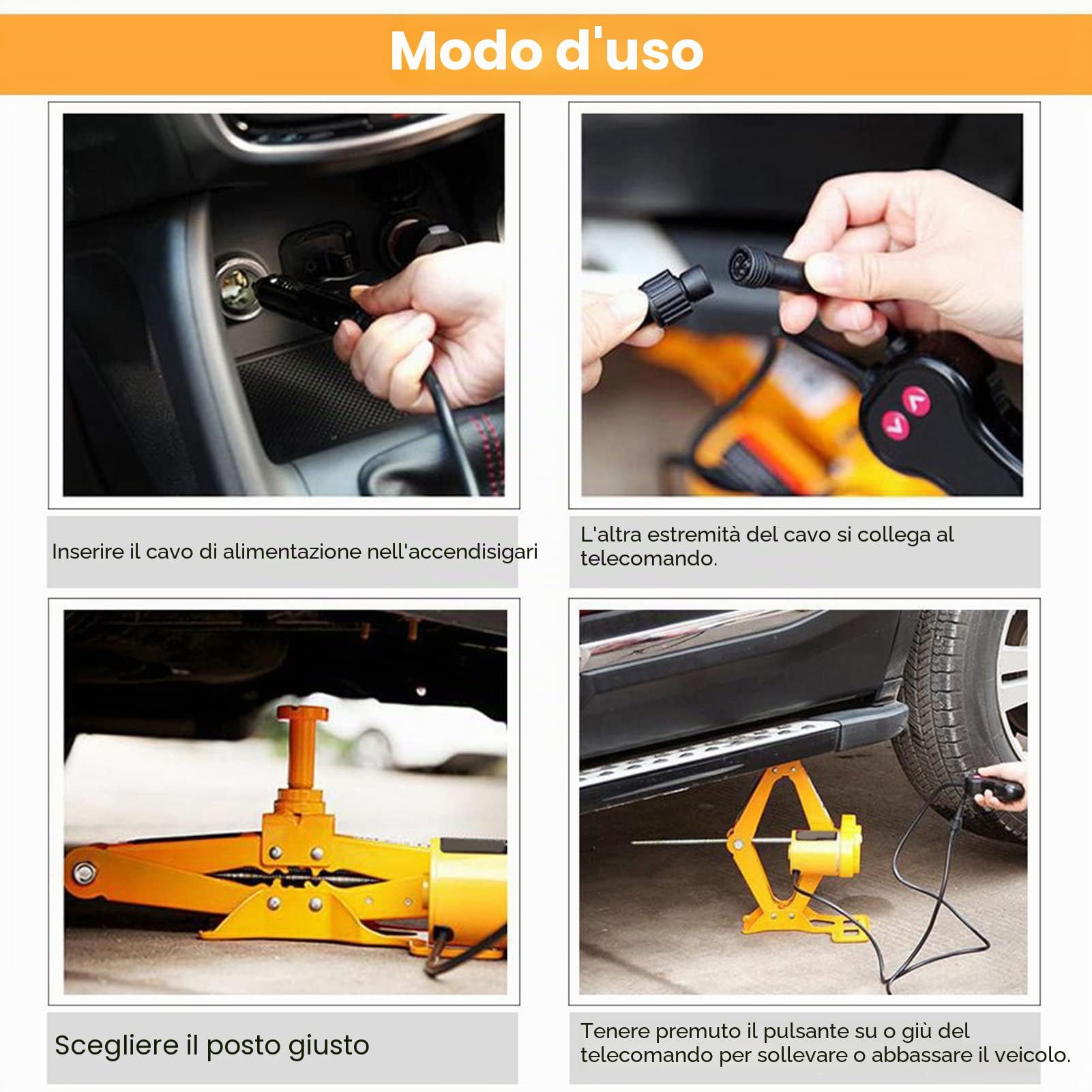 3T 12V DC Automotive Cric Elettrico, Cric per Auto a Forbice Sollevamento di Emergenza Kit di Riparazione Pneumatici con Custodia per Il Trasporto per SUV Van Garage e Attrezzature di Emergenza