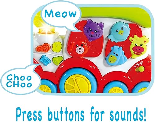 Miniatura 6 de Luces y sonidos Animal Choo Choo Tren diseñado para niños a partir de 12 meses, multicolor (211612)