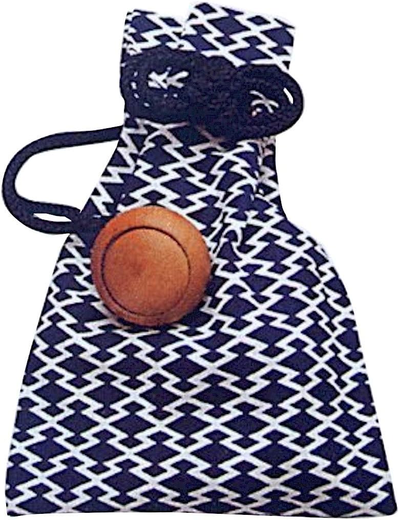 巾着袋(松皮菱・濃紺)-浴衣・和服・お祭り用巾着袋