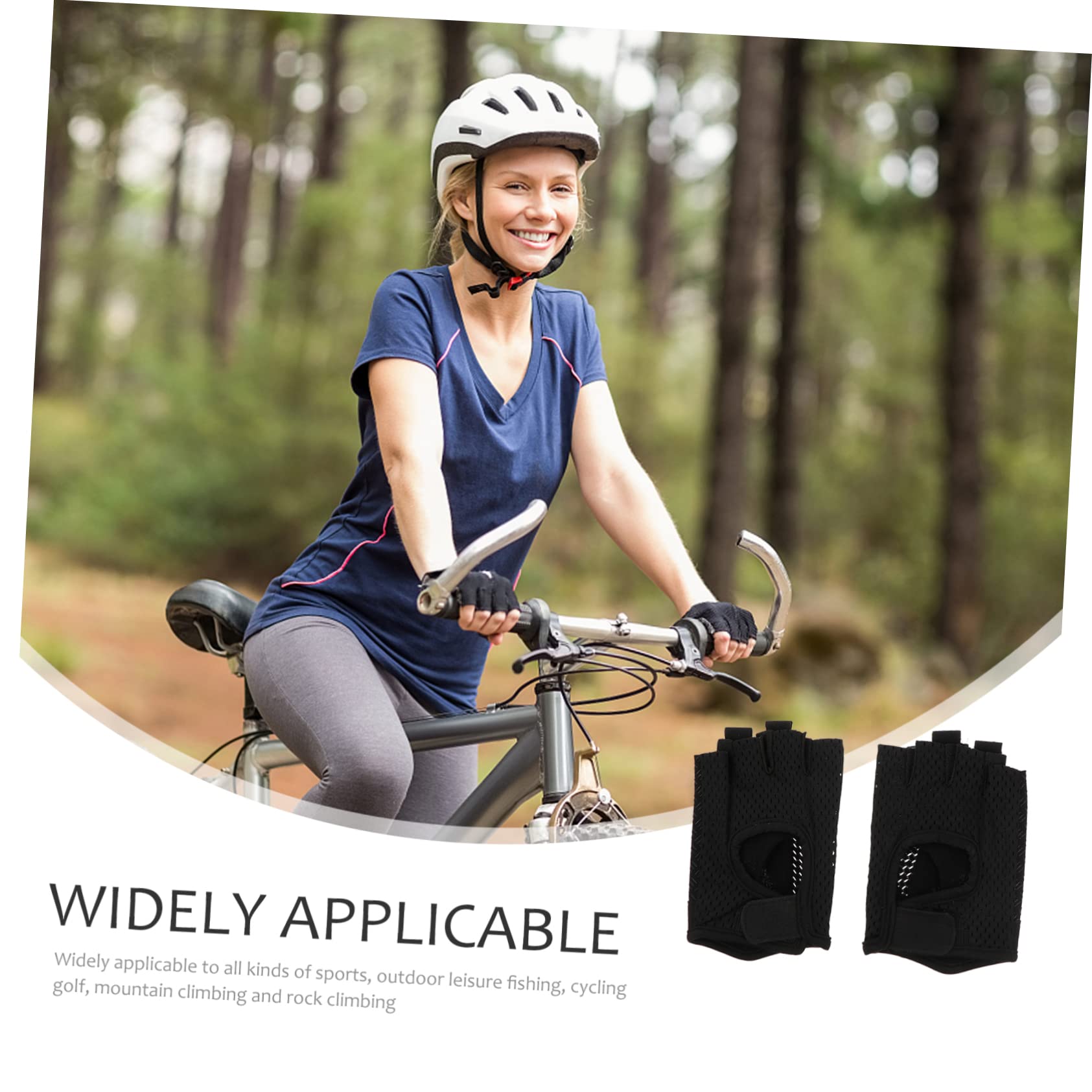 PartyKindom 1 Pair Cycling Gloves Outdoor Sports Gloves Anti-Slip Pad for Men Women