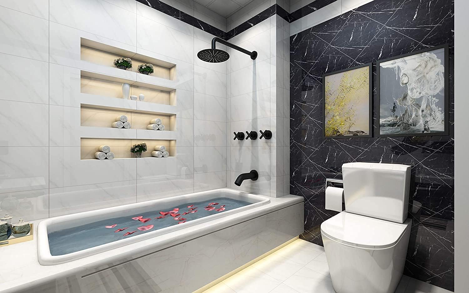 70% Off Everything 3 Handle Tub Shower Faucet,Matte Black Bathtub Faucet Set with Waterfall Tub Spout,Tub and Shower Trim Kit with Valve,SUMERAIN Amazon Crazy 🔥 Deals 3 Handle Tub Shower Faucet,Matte Black Bathtub Faucet Set with Waterfall Tub Spout,Tub and Shower Trim Kit with Valve,SUMERAIN