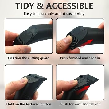 Manscaped Lawn Mower Guard 3.0-4 Pack Adjustable Lawn Mower 3.0 Trimmer Guard with Organizer Waterproof Guide Comb Replaces Manscaped 3.0 Attachment, Cutting Length 1/8 to 1/2