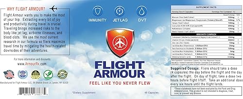 Miniatura 9 de Remedio Jet Lag para viajes | Energía + inmunidad + hinchazón | Píldoras de alivio del Jetlag basadas en la ciencia (sin homeopática) Maximizan las