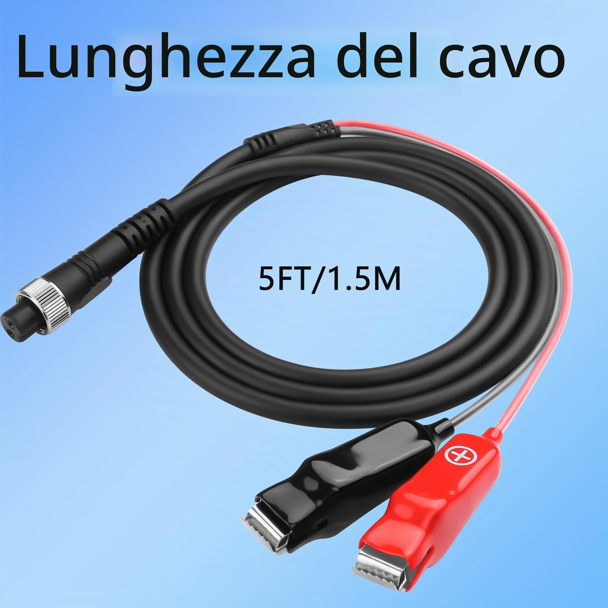 CERRXIAN 5FT cavo batteria e alimentazione 2 pin per mulinelli elettrici
