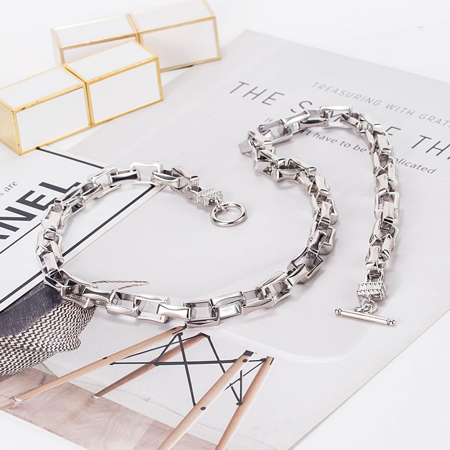 Miniatura 7 de Dankadi Collar de cadena de eslabones Rolo de plata de ley 925 para hombre, cadena cubana gruesa de 18, 20, 22, 24, 26, 28, 30 pulgadas, regalo de