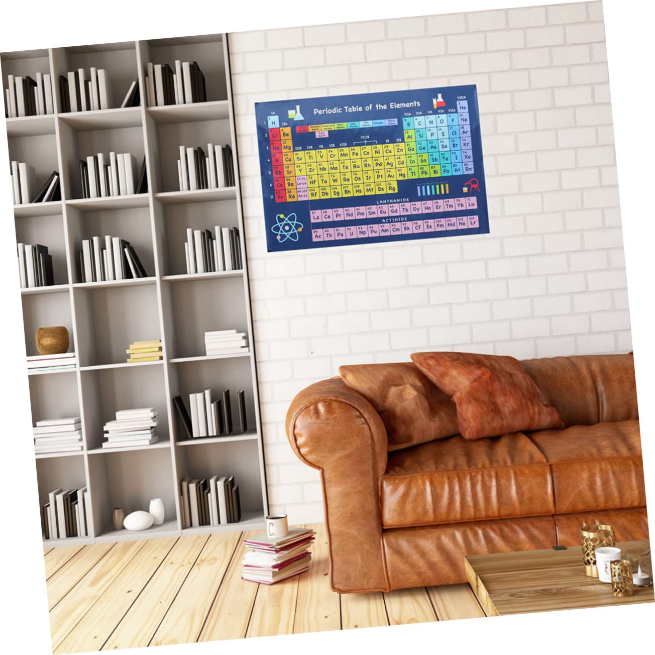 Lurrose 8piezas Póster De Elementos Químicos Para Aula y Estudio Tabla Periódica Para Aprendizaje Infantil y Decoración Escolar
