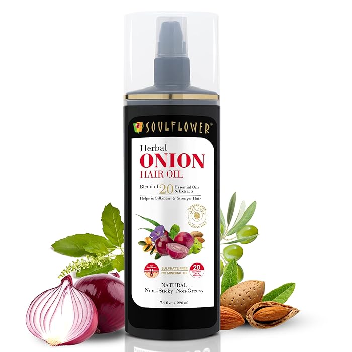 Buy Soulflower Onion Hair OilCold pressed, Pure & Natural Hair Growth