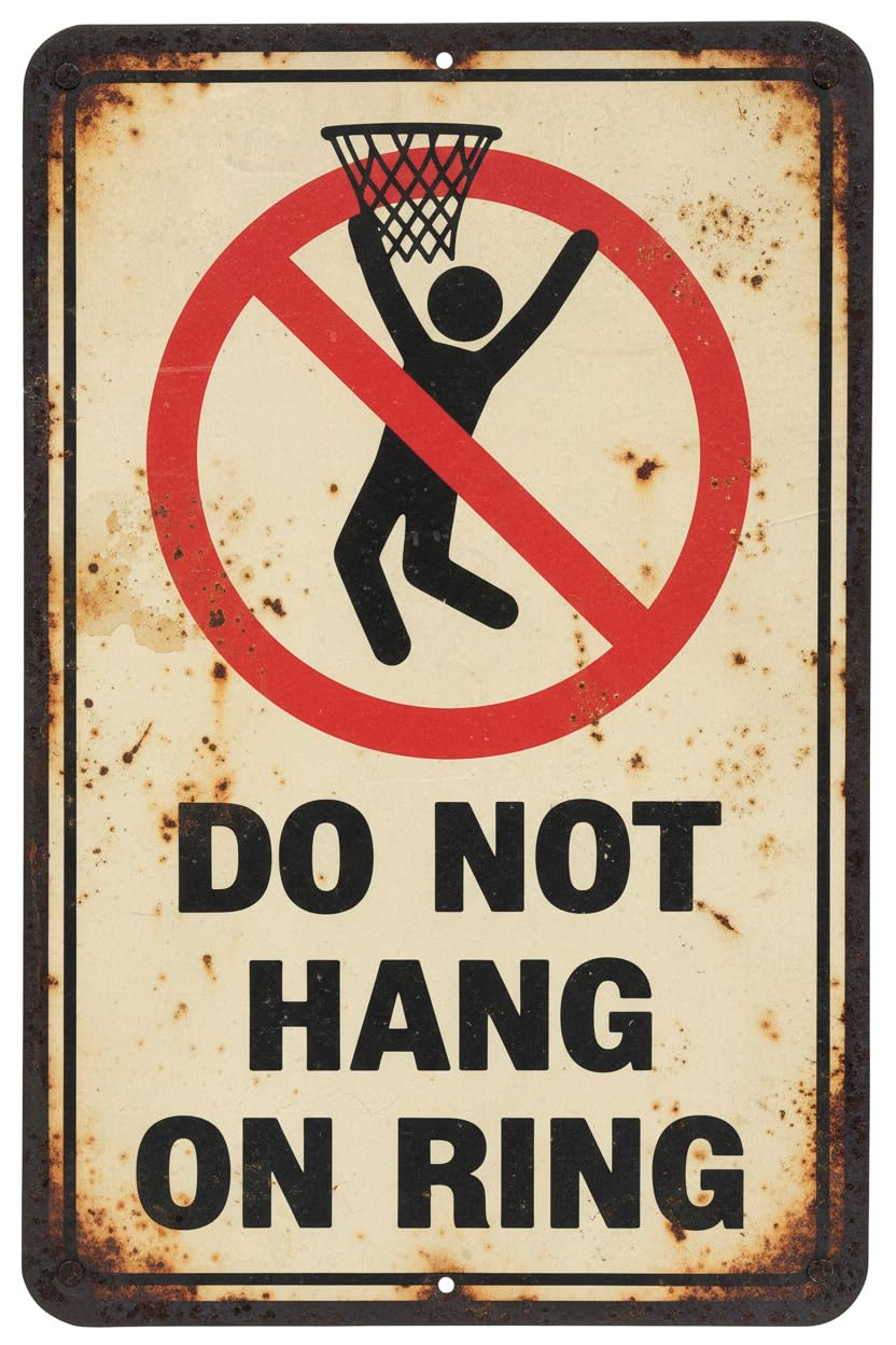 Wall Decor Do Not Hang On Ring - Prohibition Metal Sign 8x12Inch Clear Signage For S, Fences Vintage Signs Aluminum Plates Printed