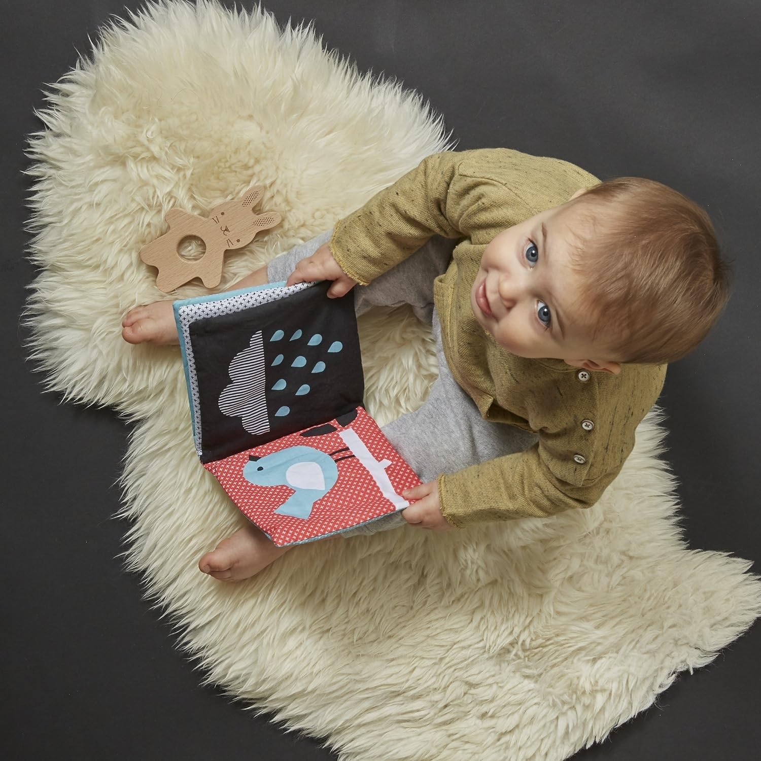 Baby Bunny Organic Soft Book and Teether Set