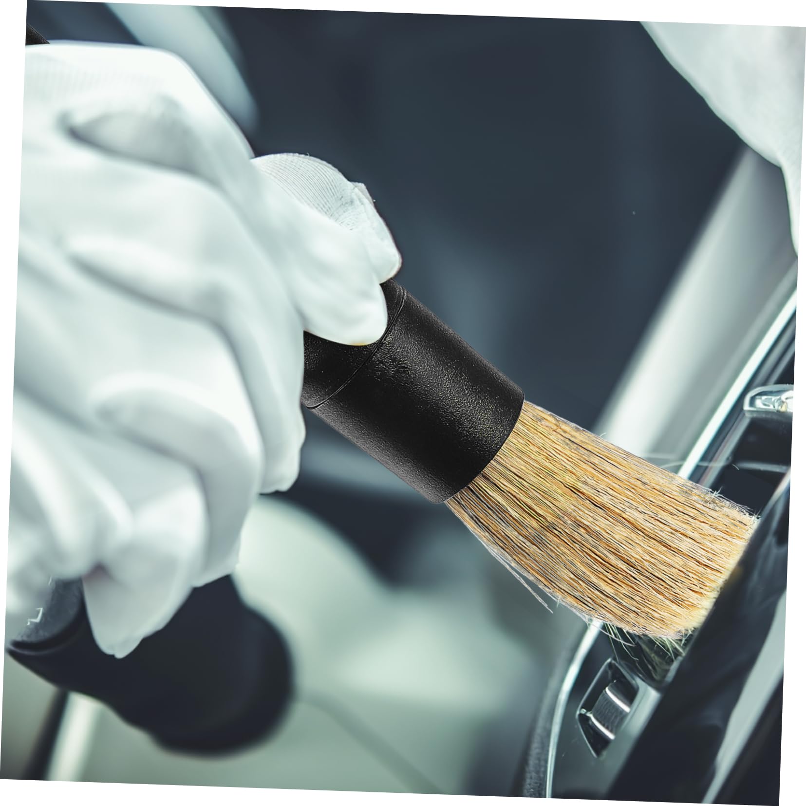 PRETYZOOM Brocha de Limpieza para Coche Interior, Kit de Detallado con Mango Ergonómico, Cabezales de Repuesto, para Rejillas y Asientos