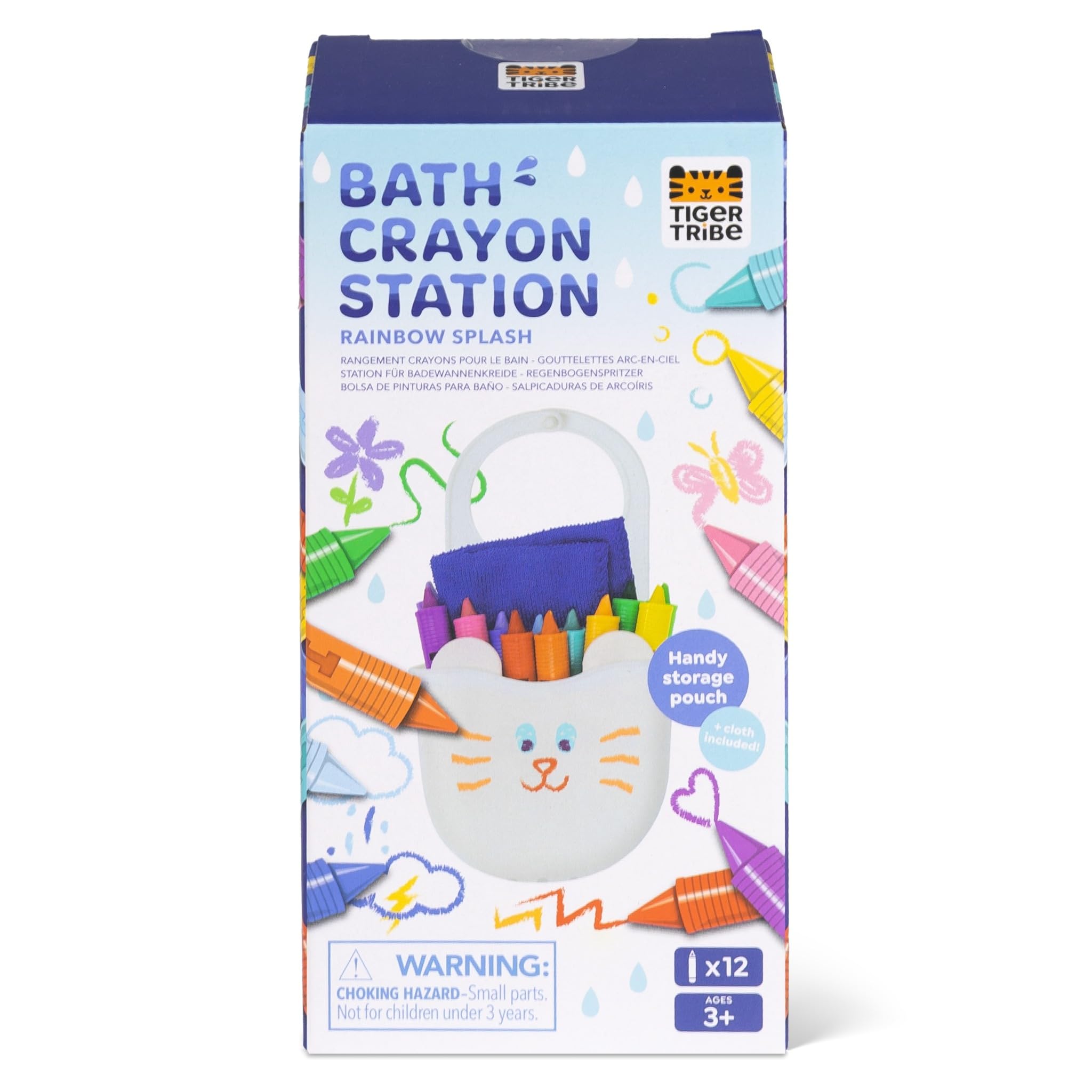 Tiger Tribe Station de crayons de bain, crayons de bain lavables