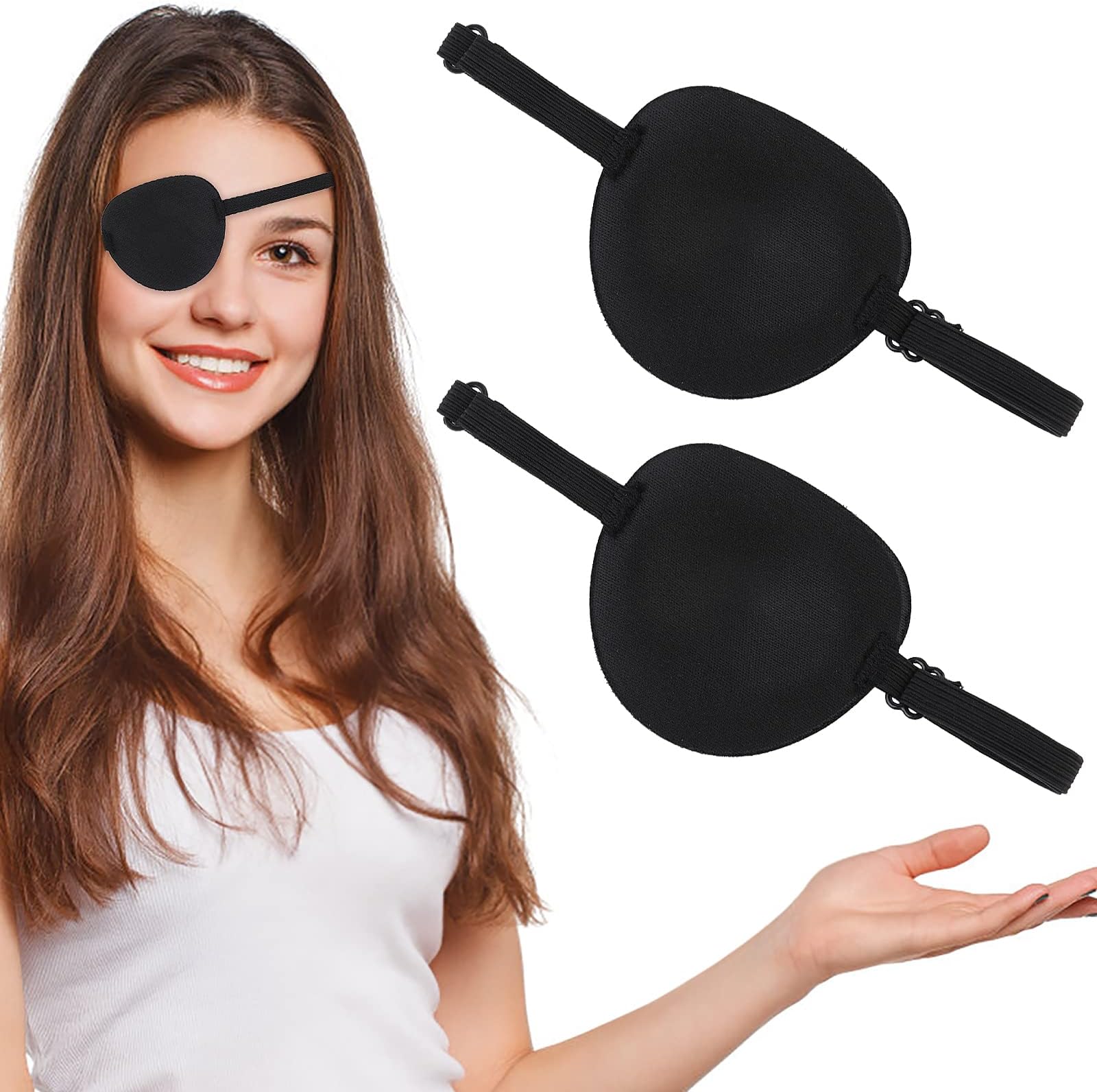 Yolev 2PCS Eye Patch, 3D Adjustable Eye Patches for Adults