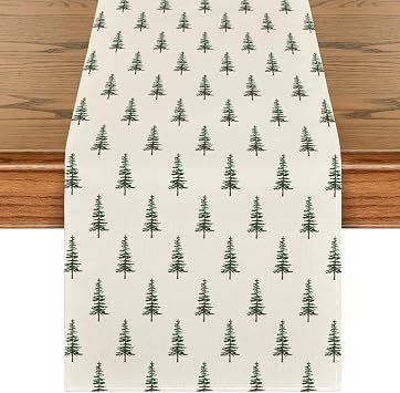 Artoid Mode Xmas Tree Christmas Table Runner Home Party Decor 13x72 Inch