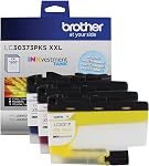 Brother Genuine LC30373PKS Super High-Yield Colour Ink Cartridge Value Pack, Original Ink Replacement cartridges, Cyan/Magenta/Yellow, Ink for Brother Inkjet Printers MFCJ5945DW/MFCJ6545DW/MFCJ6945DW