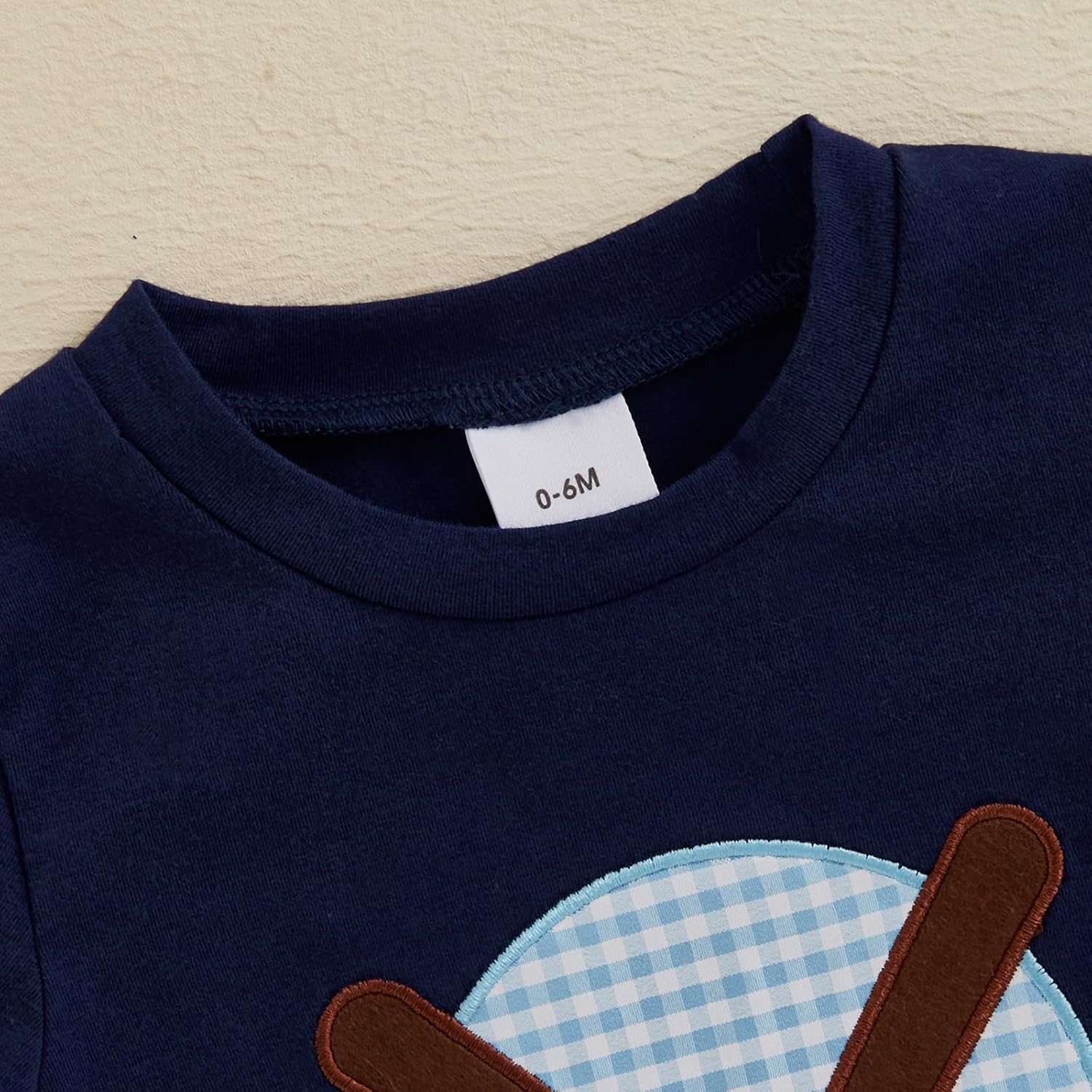 Baseball Toddler Baby Boy Girl Clothes Baseball Embroidery Short Sleeve T Shirt Plaid Shorts Set Infant Clothes - Image 4