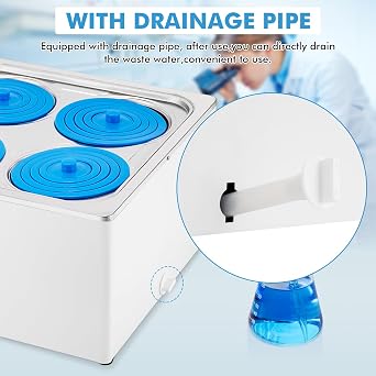 Digital Lab Water Bath 12L Laboratory Thermostatic Water Bath 4 Openings 800W by YUCHENGTECH for Food Heating Chemical Biological Experiment 110V