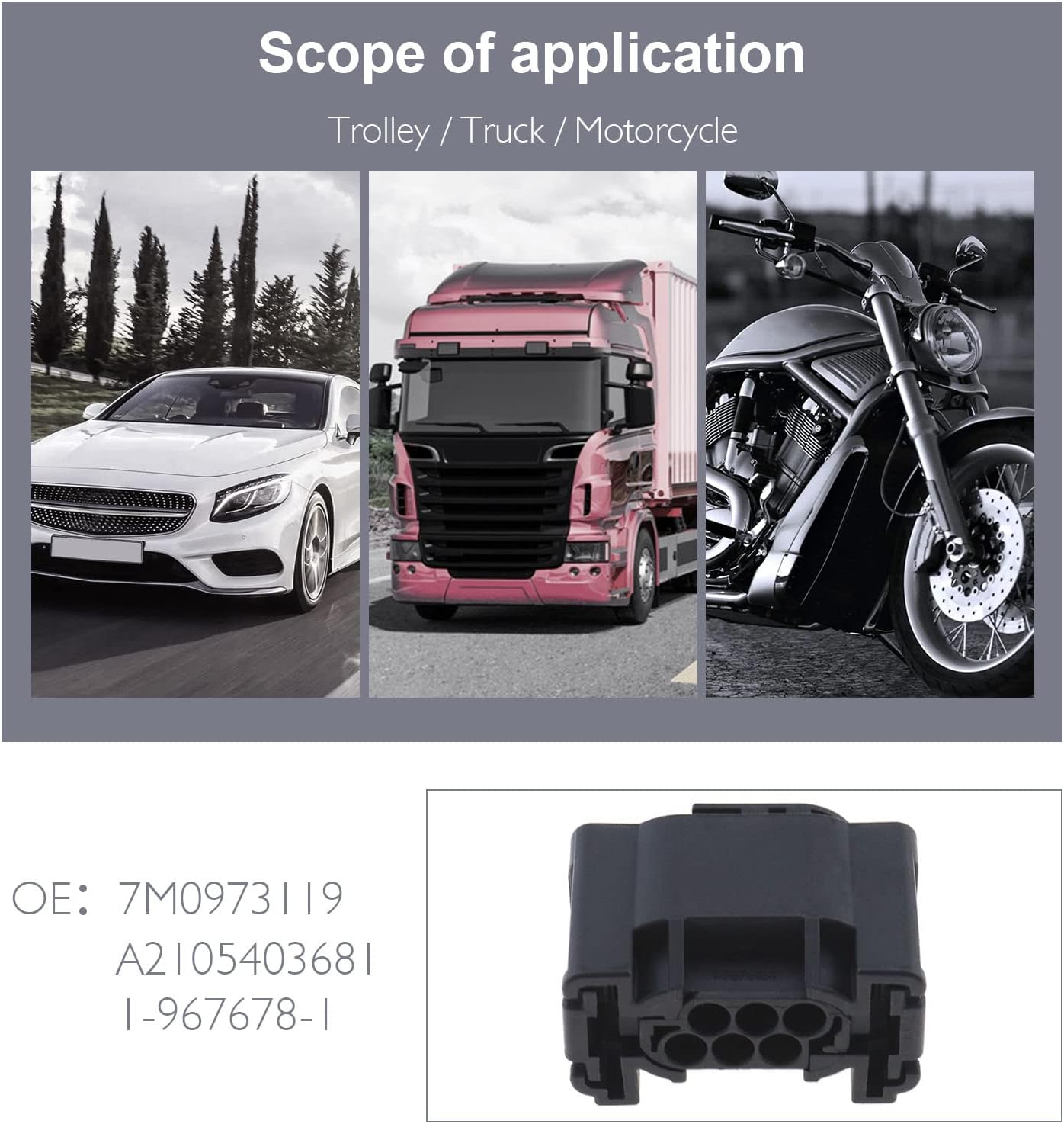 SING F LTD 2 Set 6 Pin Automotive Headlight Level Sensor Connector 7M0973119 A2105403681 1-967678-1 Compatible with VW Compatible with BMW Compatible with Benz