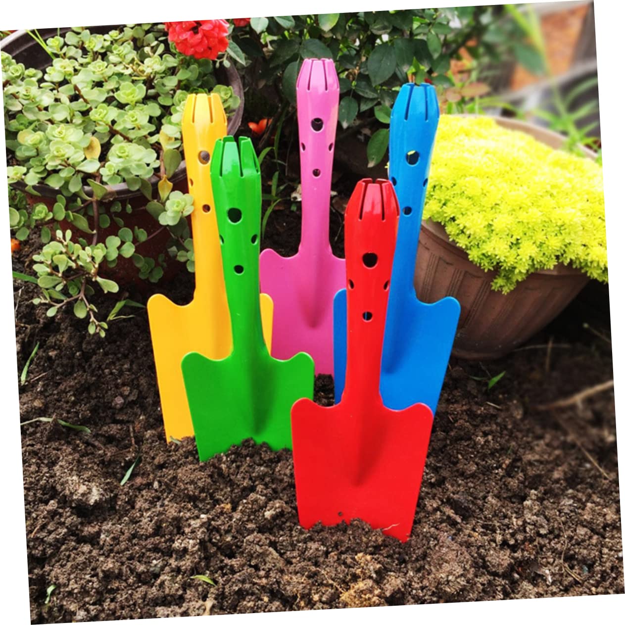 5 Stück Gartenschaufel aus Eisen Tragbare Kleine Metallschaufeln zum Graben und Jäten im Garten Praktische Gartenhandwerkzeuge für Boden und Gemüse