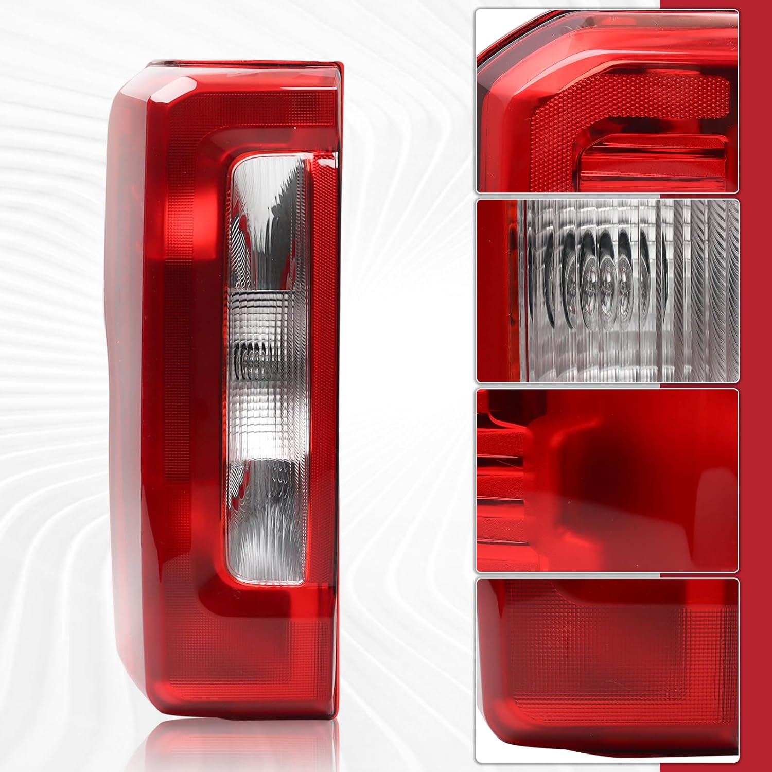 Halogen Type Tail Light Rear Lamp Assembly Compatible for 2023-2025 Ford F250 F350 Super Duty XL XLT Non-Blind Spot Left Driver Side PC3Z-13405-D