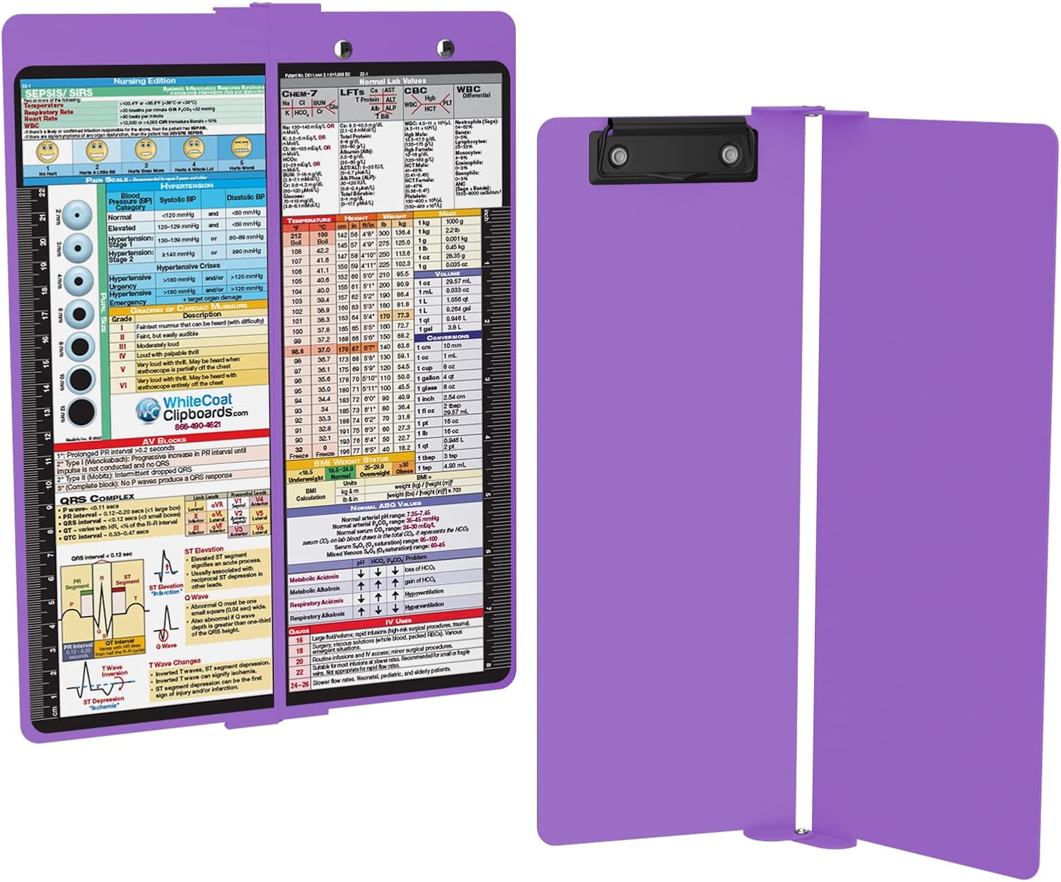 Whitecoat Clipboard® Vertical Lilac Nursing Edition