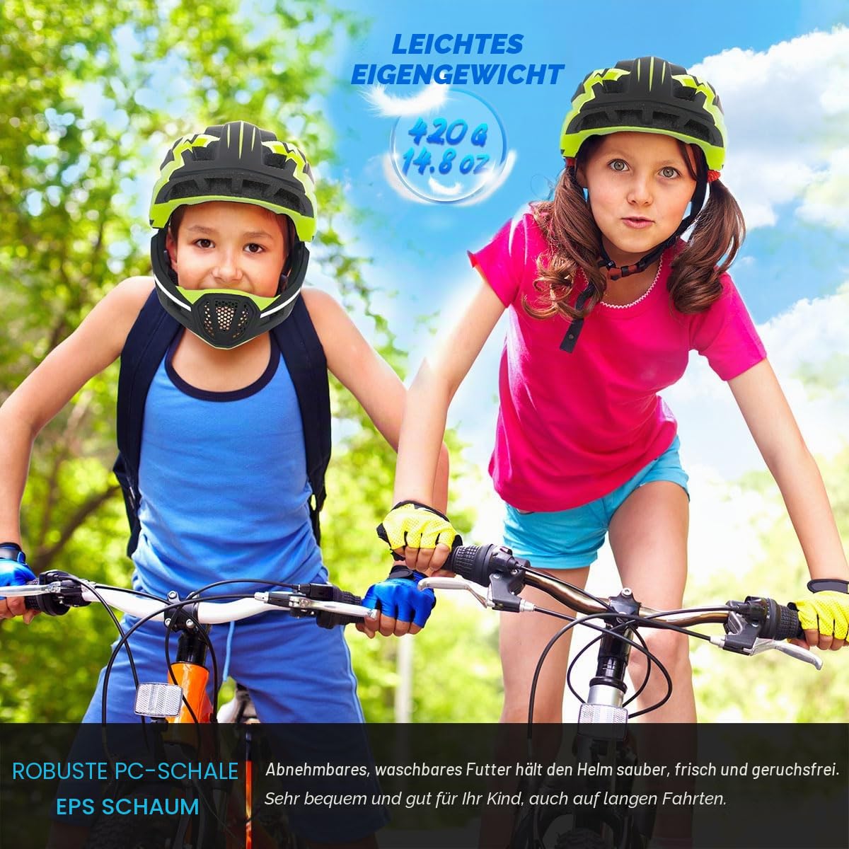 Lixada Fahrradhelme für Kinder, Integralhelm, abnehmbar, Sport-Sicherheitshelm, für Fahrrad, Skateboarden, Roller, Skating, Rollen