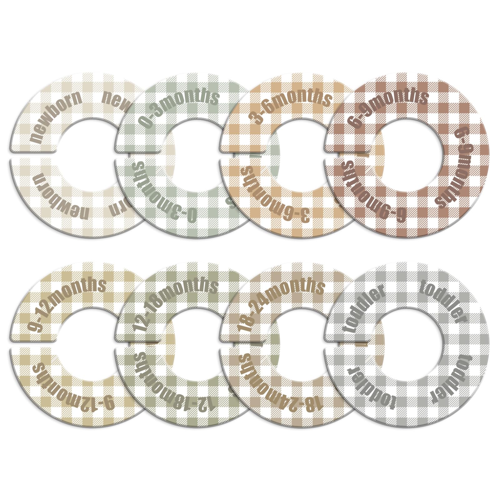 WSICSE Baby Closet Dividers Round Baby Clothes Dividers for Closet Nursery Closet Organizer Decor for Sorting 8 Designs