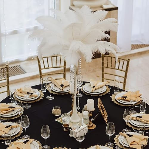 Miniatura 4 de 80 plumas de avestruz naturales grandes de 14 a 16 pulgadas, plumas de avestruz a granel para manualidades, boda, fiesta, centro de mesa, decoración