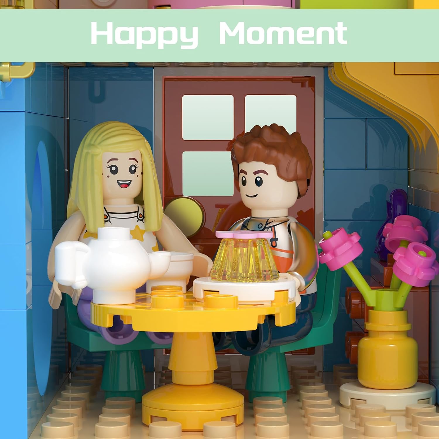 Treehouse Building Set with 2 Minifigures and 2 Animals, Pretend Play with Swing, Slide, Climbing Wall, Tea Nook, House Forest Building Kit, Birthday & Easter Gifts for Boys and Girls 8-12