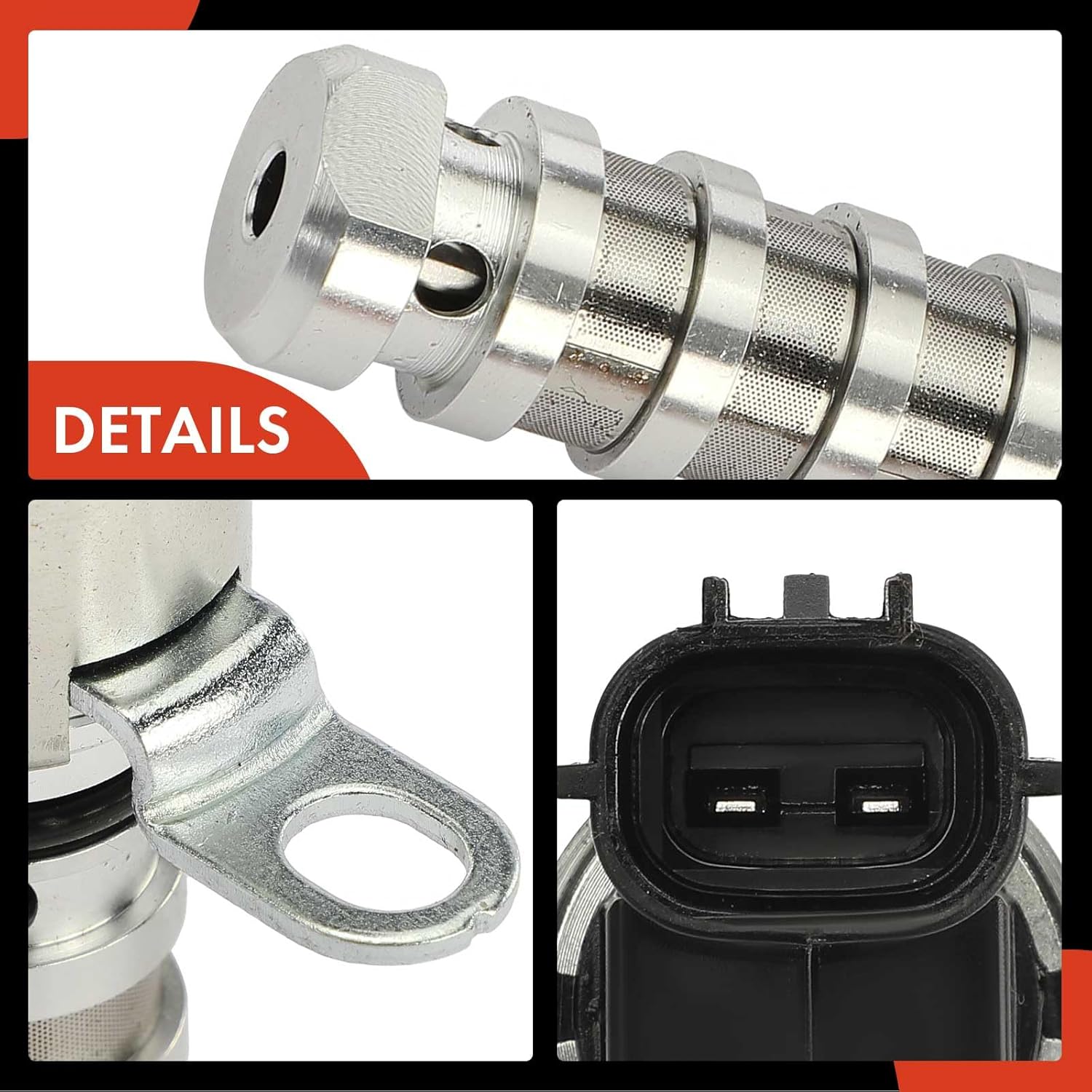 A-Premium 2-PC Intake & Exhaust Engine Variable Valve Timing (VVT) Solenoid Compatible with Hyundai & Kia Models - Elantra, Accent, Kona, Sonata, Tucson, Forte, Optima, Rio, Seltos, Soul - L4 1.6L