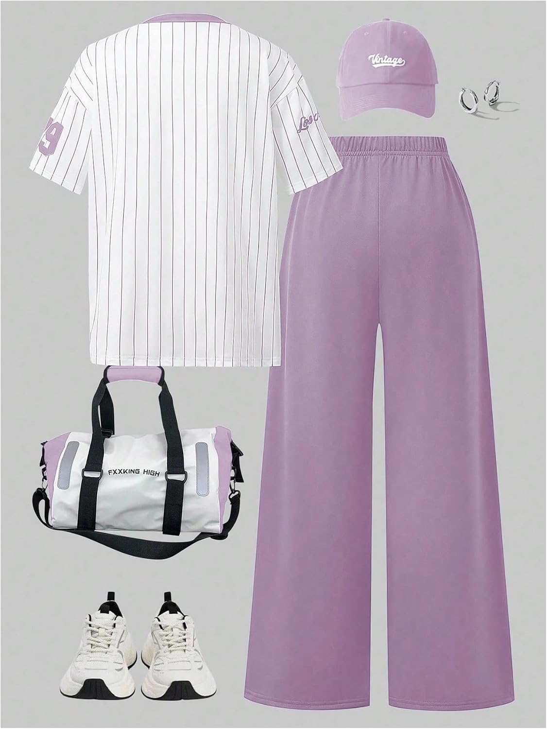SOLY HUX Girl's Clothing Set Soccer Jersey Tracksuits Graphic Top and Sweatpants Summer Two Piece Outfits