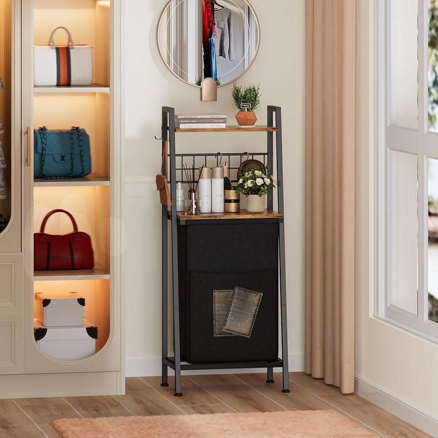 TRUME S　collection TR-MB5004/MB52-UAA0 Amazon.com: Furnulem 2 Tiers Laundry Hamper with Wooden