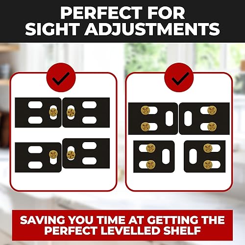 Miniatura 5 de Soporte de estante flotante resistente de 4 x 22 pulgadas - Soporte de estantes de pared largos, accesorios de estante flotante ocultos, soportes