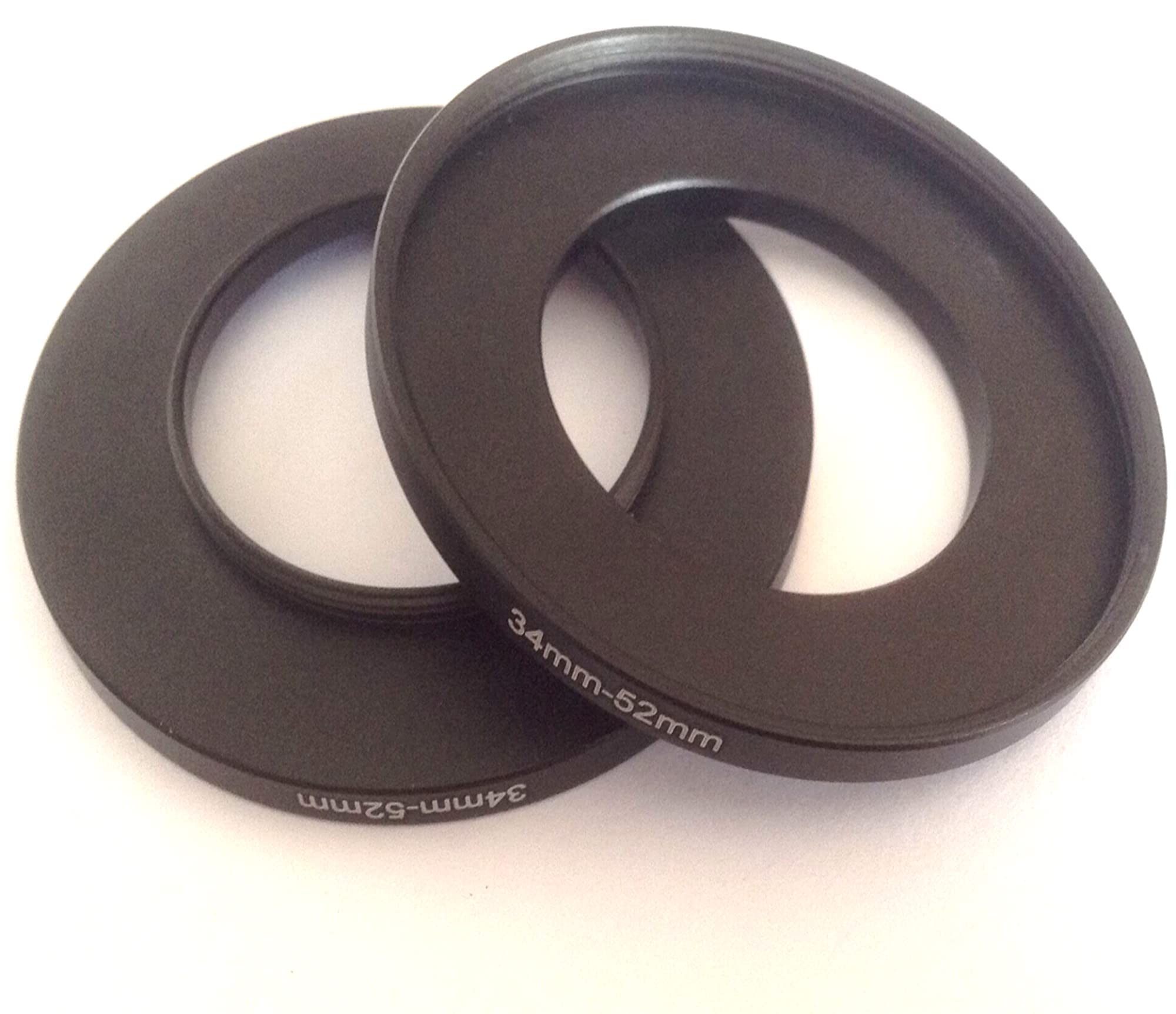 2x Adapter 34mm To 52mm Size Step Up Rings Digital Camera Lens 34-52mm Filter Aperture Switch Ring Photo Picture Connector Adjust Connect-ing 34-52 Photo-graphy Parts Screws Accessories - Image 2