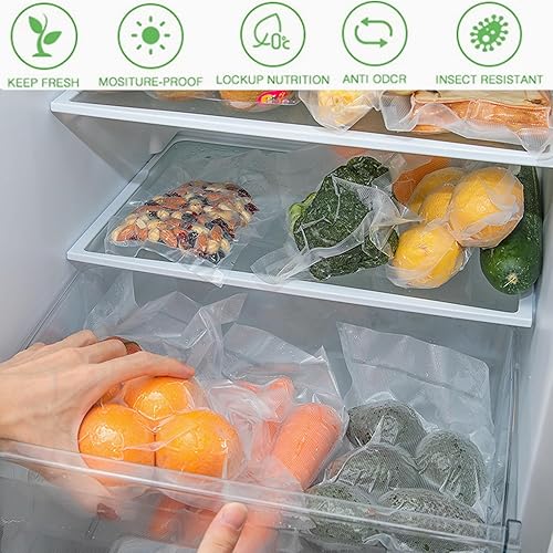 Miniatura 4 de Bolsas selladoras al vacío para guardar alimentos, 100 cuartos de galón de 4 x 6 pulgadas, bolsa precortada de grado comercial, bolsas de vacío de