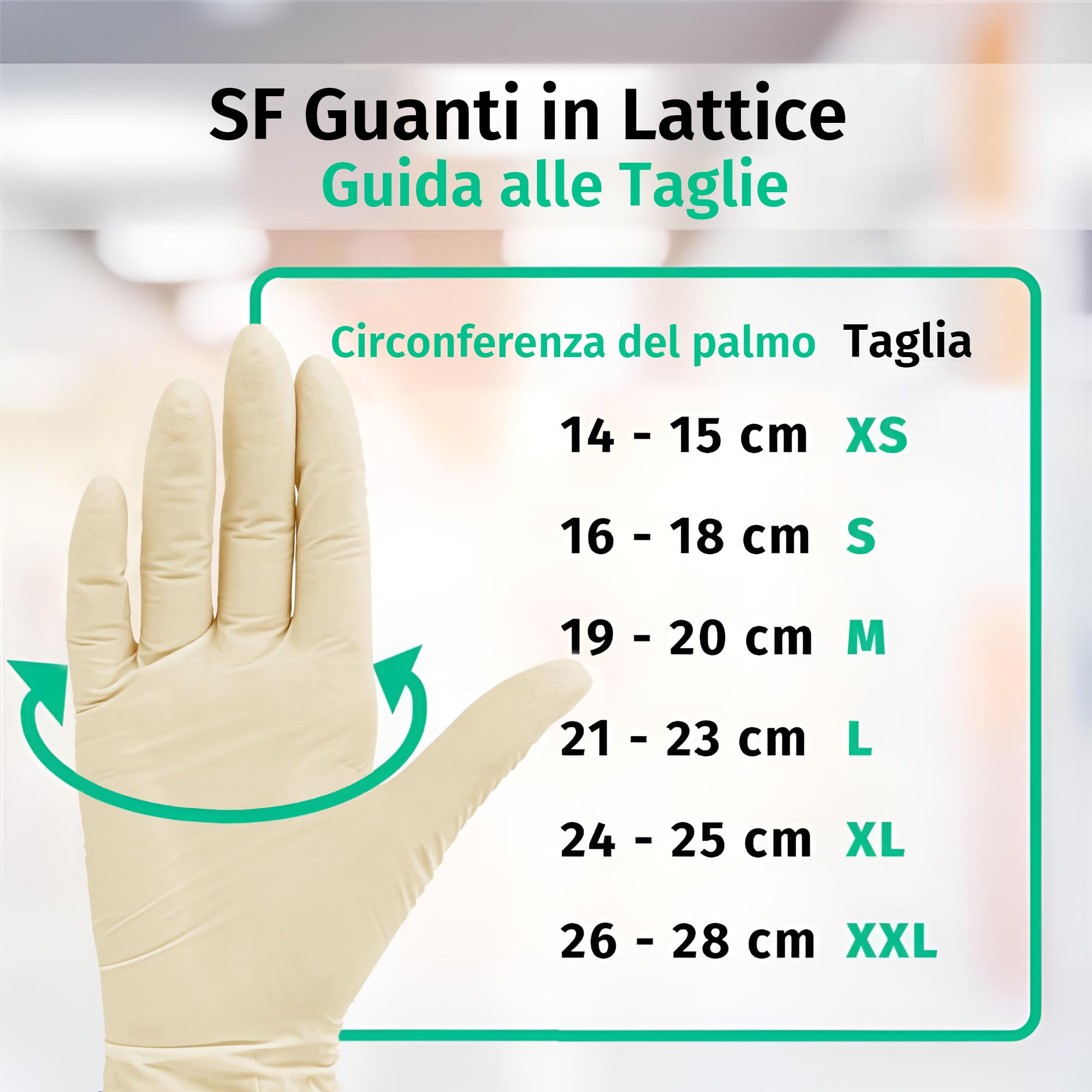SF Guanti in Lattice Monouso M, Bianchi – 1000 Pezzi (10×100), Senza Polvere, Elastici e Resistenti, Uso Medico e Professionale