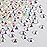 Beadsland Flat Back Crystal Rhinestones Round Gems for Nail Art and Craft Glue Fix, Transparent AB, 7.0-7.3mm, SS34/288pcs